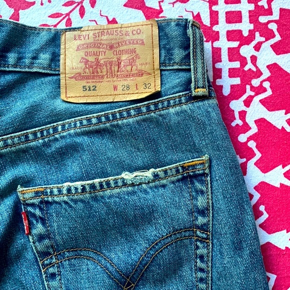 Vintage Levi’s 512 blue jeans Straight Fit, High Rise 28 waist, 27 length - Picture 3 of 10